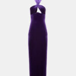 CLEVELAND VELVET DRESS - PURPLE