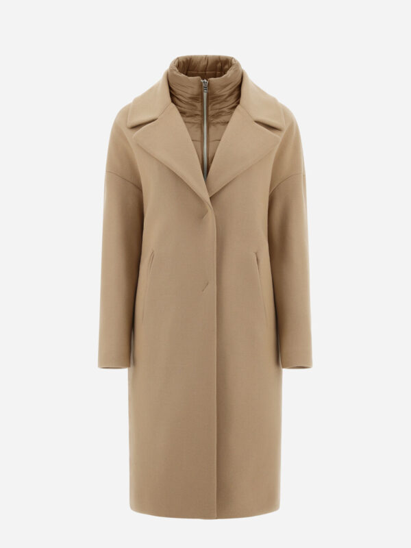 COAT IN ECOWOOL AND NYLON ULTRALIGHT
