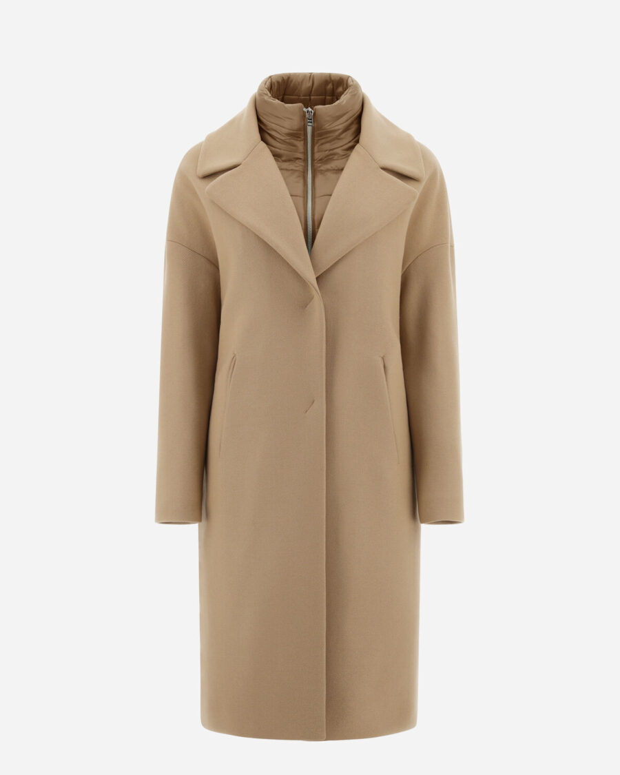 COAT IN ECOWOOL AND NYLON ULTRALIGHT