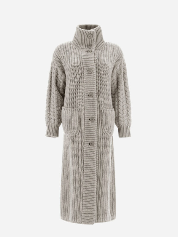 COAT IN INFINITY BRIOCHE KNIT