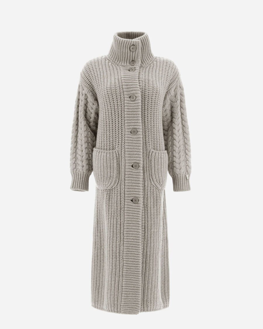 COAT IN INFINITY BRIOCHE KNIT
