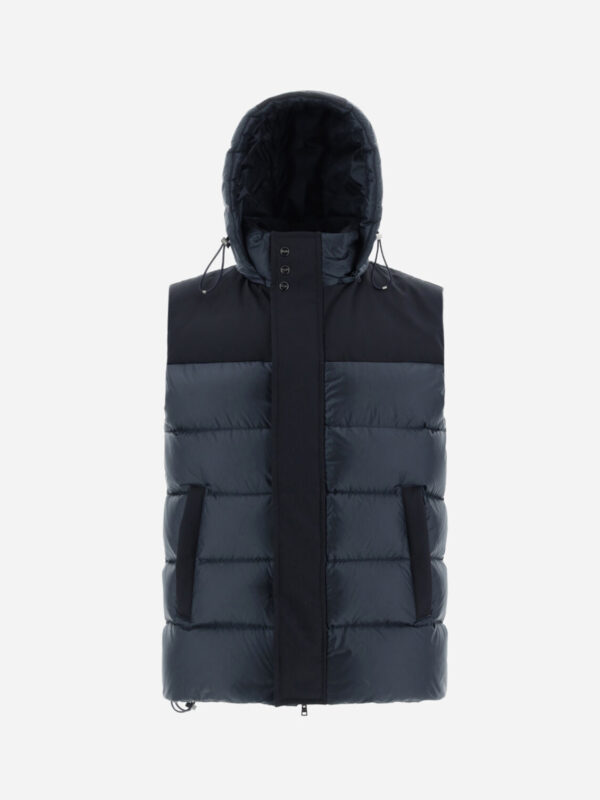 NYLON ULTRALIGHT AND EASY WOOL SLEEVELESS JACKET