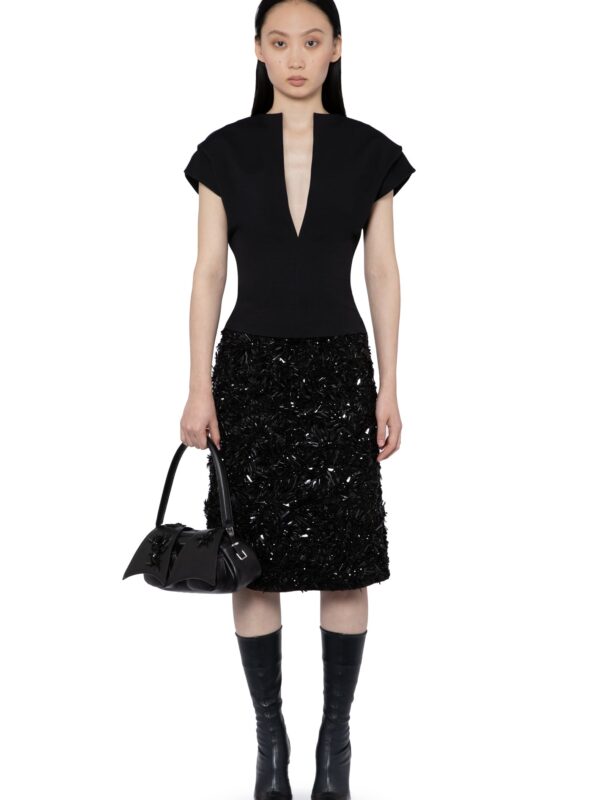 VANORA TOP IN JET BLACK