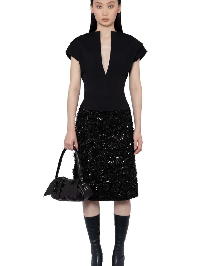 VANORA TOP IN JET BLACK