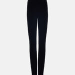 PAT VELVET LEGGINGS - BLACK
