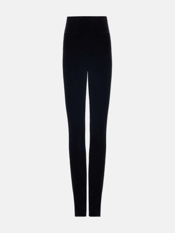 PAT VELVET LEGGINGS - BLACK