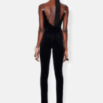 PAT VELVET LEGGINGS - BLACK