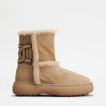 FUR AND SUEDE ANKLE BOOTS