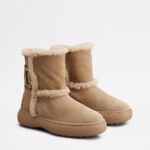 FUR AND SUEDE ANKLE BOOTS