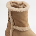 FUR AND SUEDE ANKLE BOOTS
