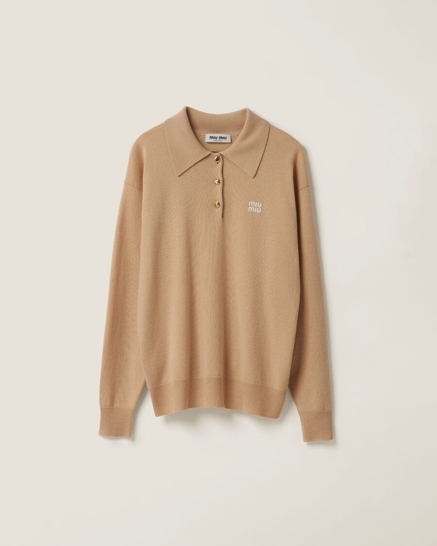 CASHMERE KNIT POLO