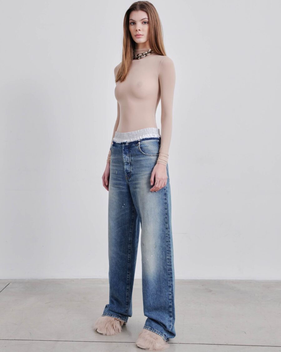 CLAIRE STUDDED BOYFRIEND DENIM