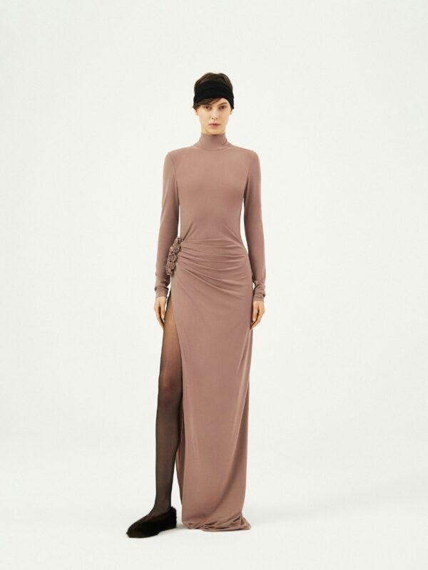 JERSEY TURTLENECK DRESS