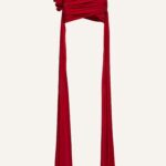 DOUBLE SASH DRAPED MINI SKIRT