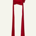 DOUBLE SASH DRAPED MINI SKIRT
