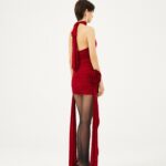 DOUBLE SASH DRAPED MINI SKIRT