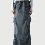 TAILORED CARGO MAXI SKIRT