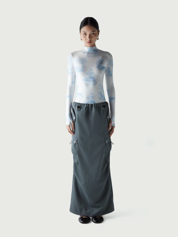 TAILORED CARGO MAXI SKIRT