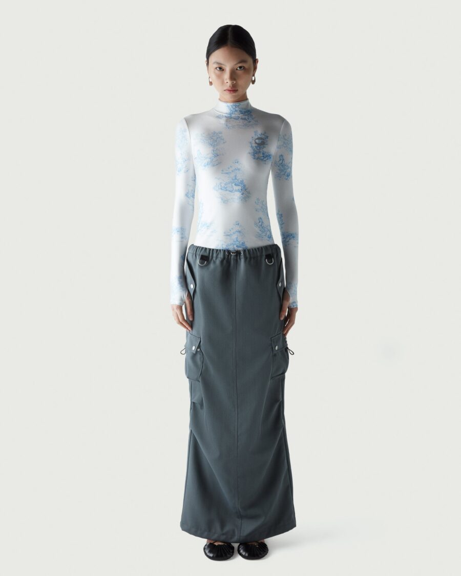 TAILORED CARGO MAXI SKIRT
