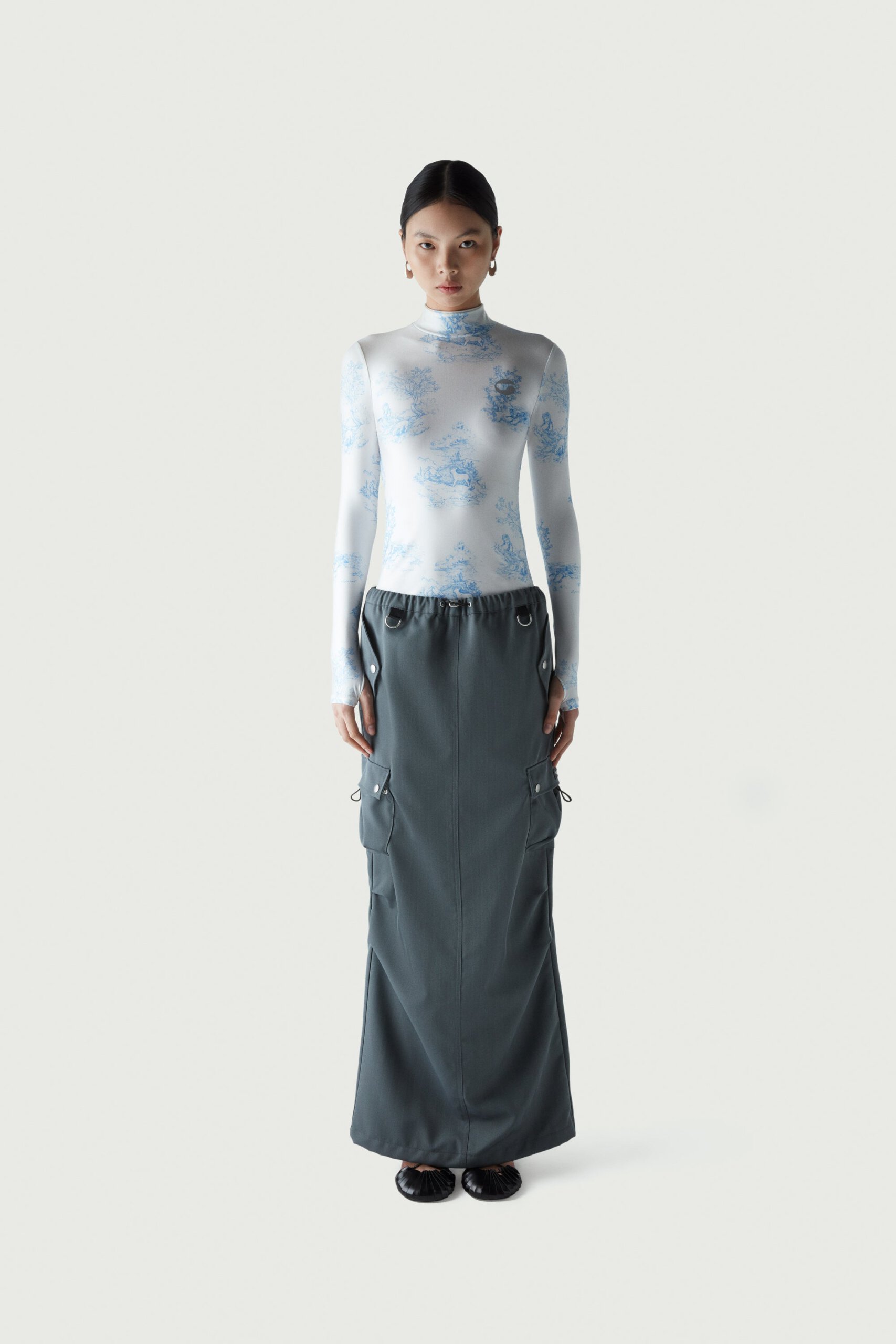 TAILORED CARGO MAXI SKIRT - Helga Design