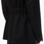 WOOL CANVAS BLAZER WITH BELT