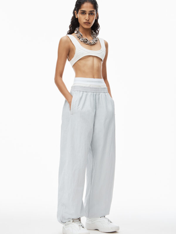 TRACK PANTS WITH LOGO WAISTBAND