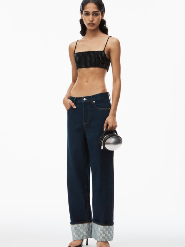 CRYSTAL CUFF JEANS
