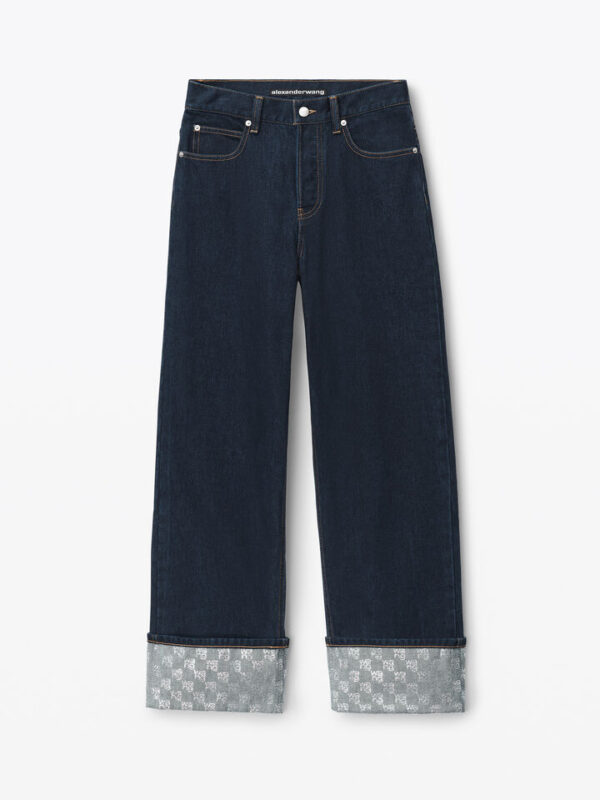 CRYSTAL CUFF JEANS