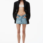 NAME PLATE V FRONT DENIM SKIRT