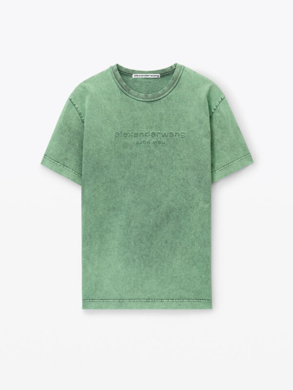 ACID WASH EMBOSSED LOGO TEE