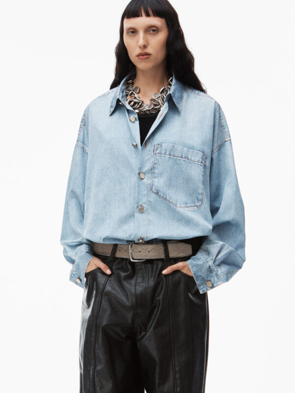 PRINTED DENIM SHIRT