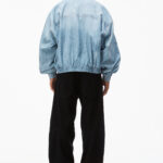 PRINTED DENIM BOMBER JACKET