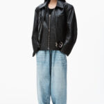 PRINTED DENIM PANTS