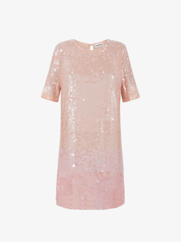 DEGRADE SEQUINS MINI DRESS