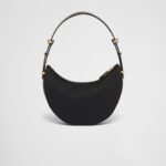 ARQUÉ RE-NYLON AND BRUSHED LEATHER SHOULDER BAG