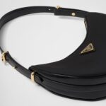 ARQUÉ RE-NYLON AND BRUSHED LEATHER SHOULDER BAG