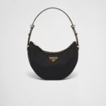 ARQUÉ RE-NYLON AND BRUSHED LEATHER SHOULDER BAG
