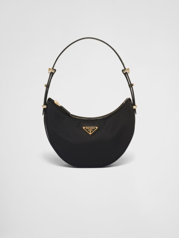 ARQUÉ RE-NYLON AND BRUSHED LEATHER SHOULDER BAG