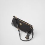RE-EDITION 2002 RE-NYLON AND BRUSHED LEATHER SHOULDER BAG