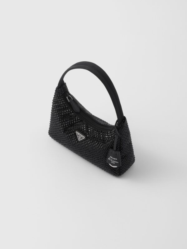 SATIN MINI BAG WITH CRYSTALS