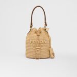 RAFFIA MINI BUCKET BAG