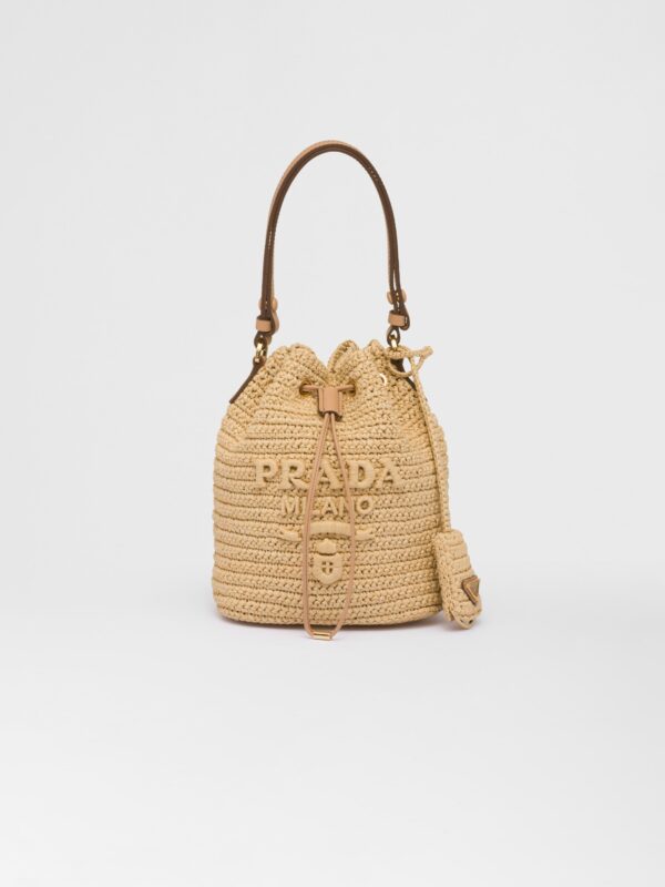 RAFFIA MINI BUCKET BAG