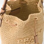 RAFFIA MINI BUCKET BAG