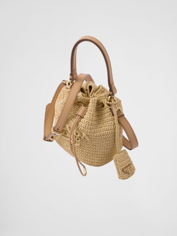 RAFFIA MINI BUCKET BAG