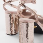 SEQUINED SATIN PLATFORMS