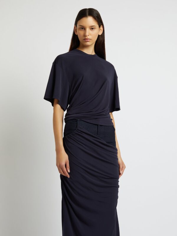 SIDE COWL WAIST TEE