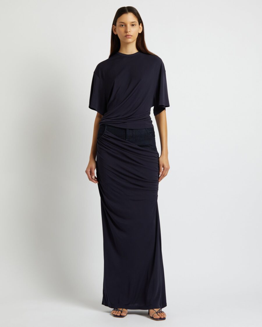 SIDE COWL WAIST TEE