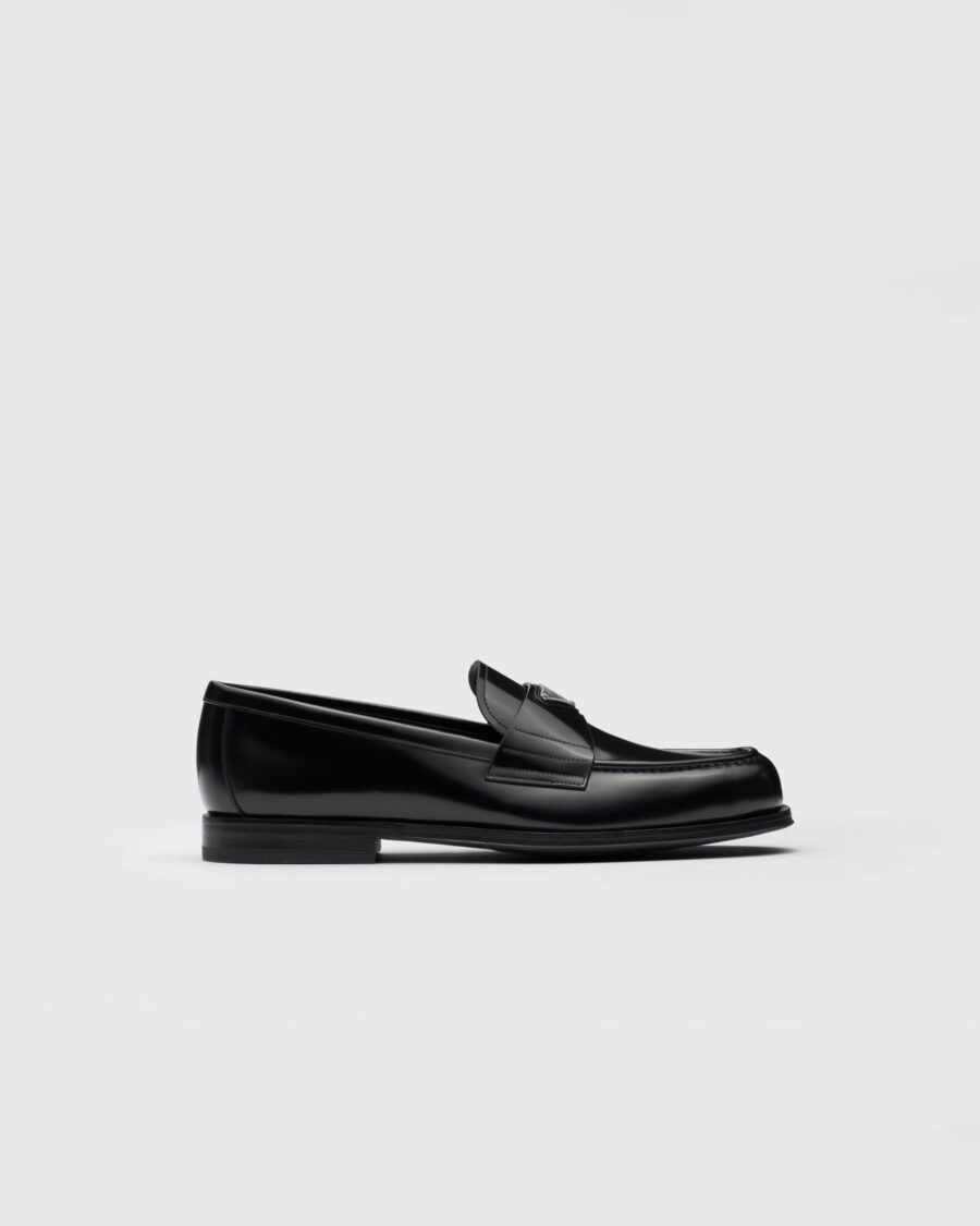 BRUSHED LEATHER LOAFERS