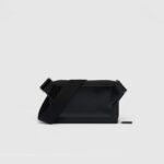 RE-NYLON AND BRUSHED LEATHER BELT BAG