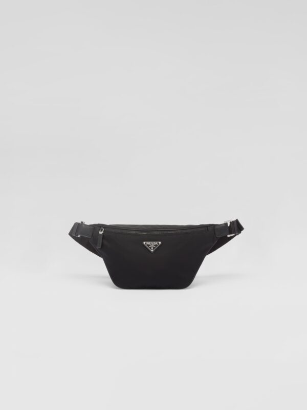 RE-NYLON AND SAFFIANO LEATHER BELT BAG